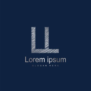 İlk harf Ll Logo vektör tasarım şablonu. Soyut mektup logo tasarımı