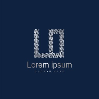 İlk harf Logo şablonu vektör tasarımı Lo. Soyut mektup logo tasarımı