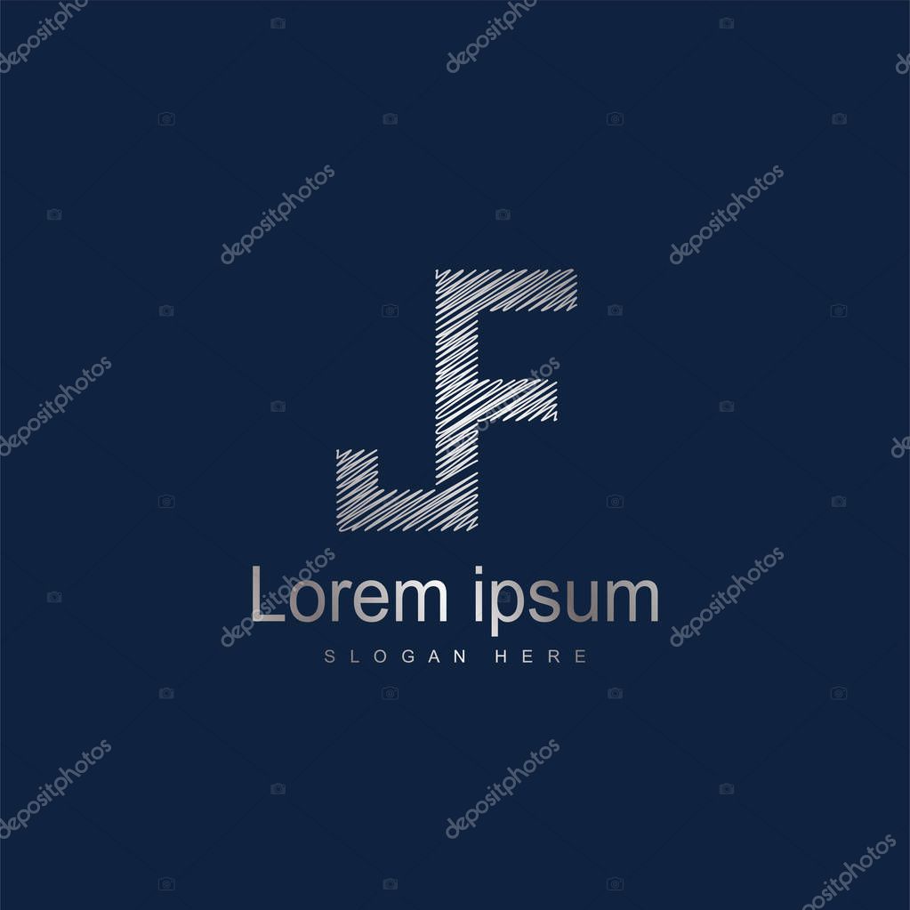 Initial Letter JF Logo Template Vector Design. Abstract letter logo design