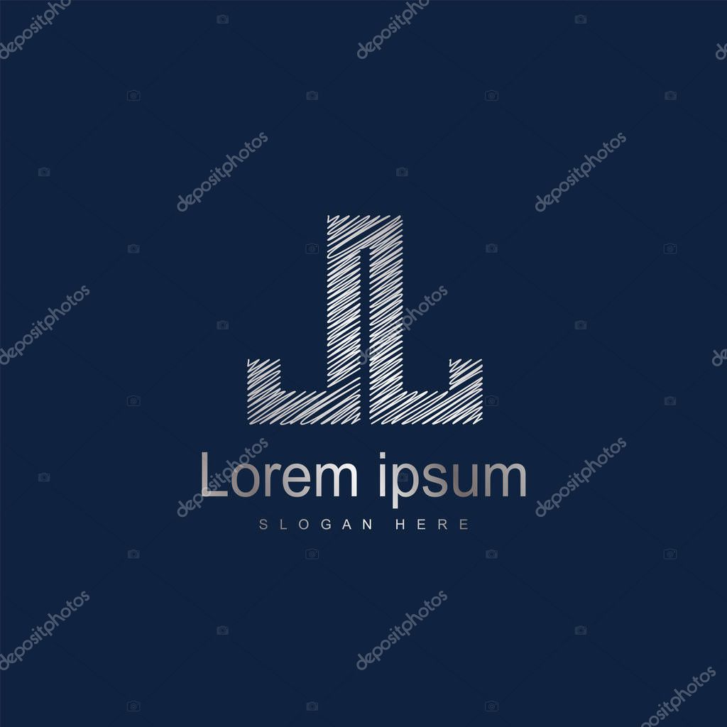Initial Letter JJ Logo Template Vector Design. Abstract letter logo design
