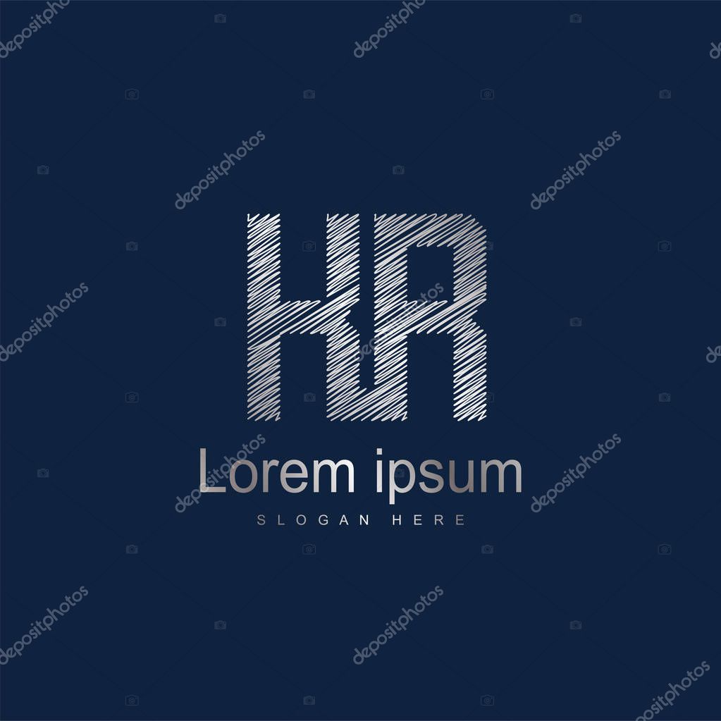 Initial Letter KR Logo Template Vector Design. Abstract letter logo design