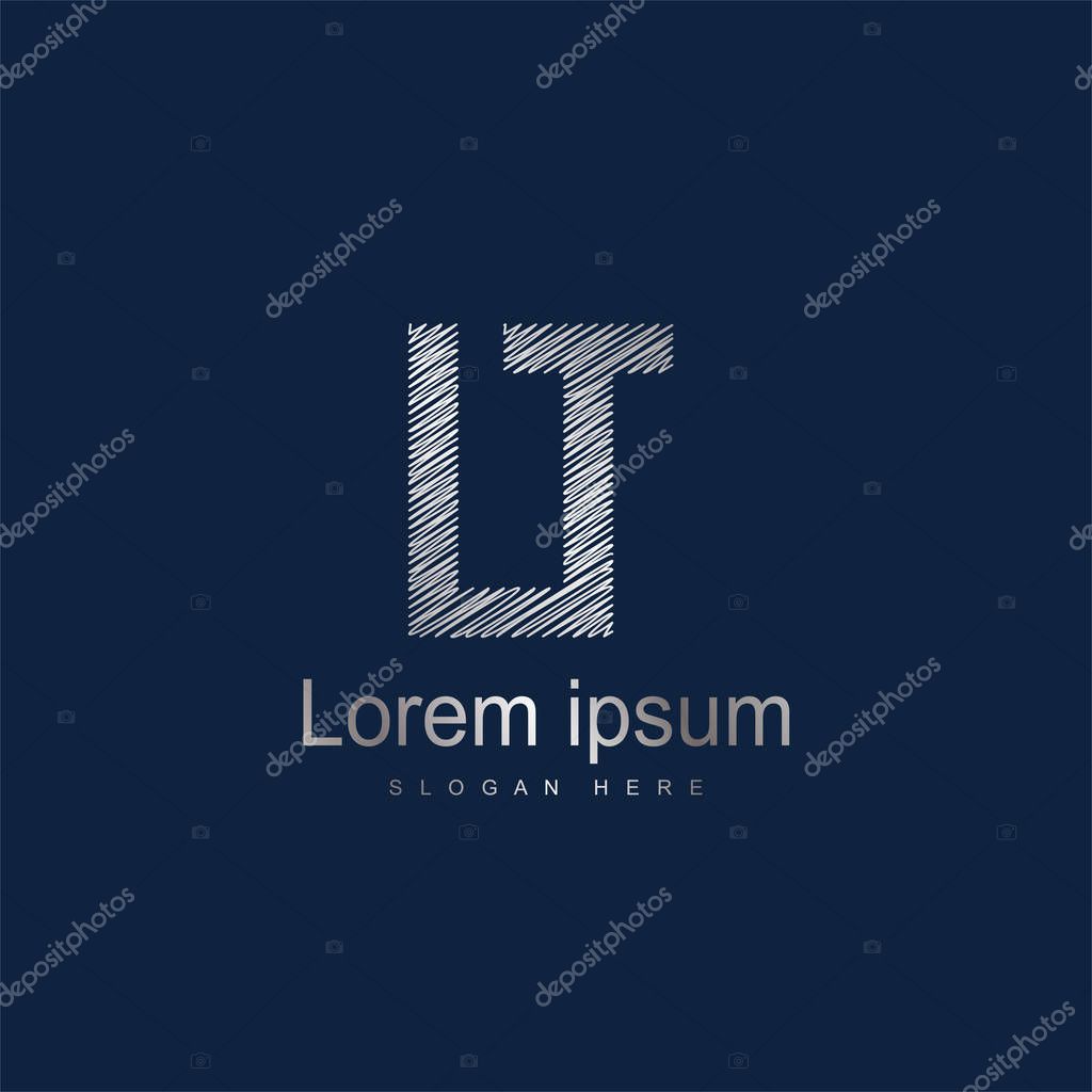 Initial Letter LT Logo Template Vector Design. Abstract letter logo design