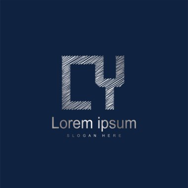 İlk harf Ly Logo vektör tasarım şablonu. Soyut mektup logo tasarımı