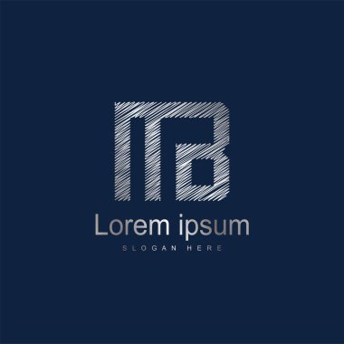 İlk harf Mb Logo şablonu vektör tasarımı