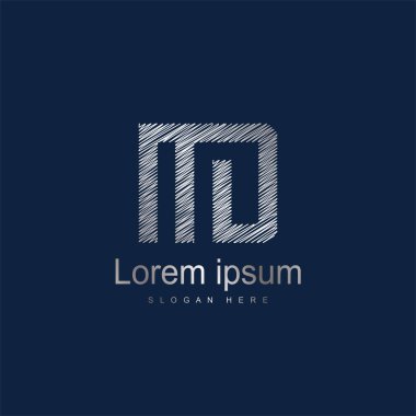 İlk mektup Md Logo şablonu vektör tasarımı