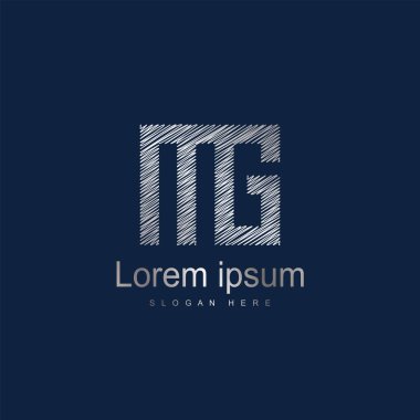 İlk harf Mg Logo şablonu vektör tasarımı