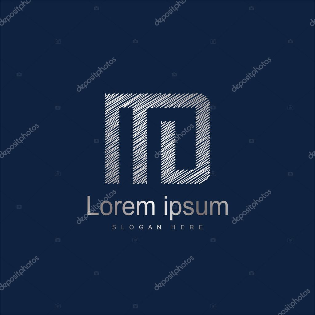 Initial Letter MD Logo Template Vector Design