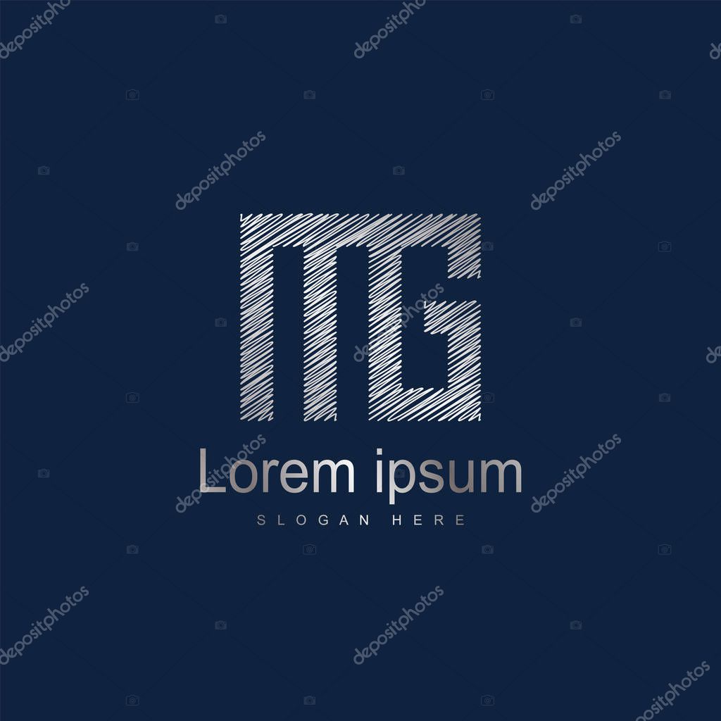 Initial Letter MG Logo Template Vector Design