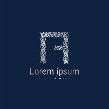 İlk mektup Nf Logo şablonu vektör tasarımı