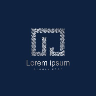 İlk harf Oc Logo vektör tasarım şablonu. Gümüş harf logo