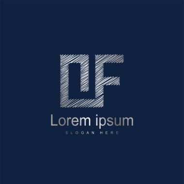 İlk harf Logo şablonu vektör tasarım. Gümüş harf logo