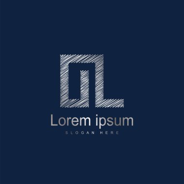 İlk harf Ol Logo vektör tasarım şablonu. Gümüş harf logo
