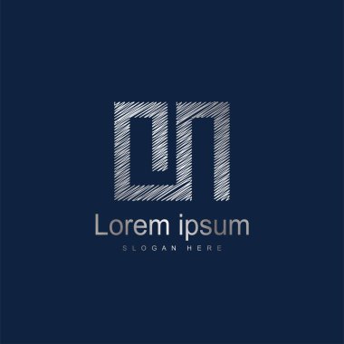 İlk harf Logo şablonu vektör tasarımı. Gümüş harf logo