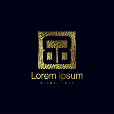 İlk harf Bb Logo şablonu vektör tasarımı