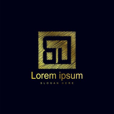 İlk harf Bd Logo şablonu vektör tasarımı