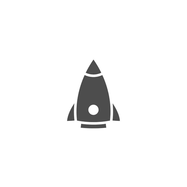 Ракетна Плоска Іконка Вектор Ізольовано Білому Тлі — стоковий вектор