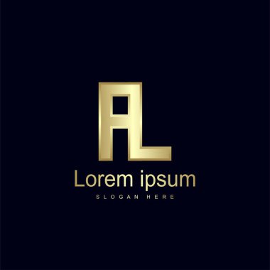 İlk harfini Al Logo şablonu vektör tasarımı