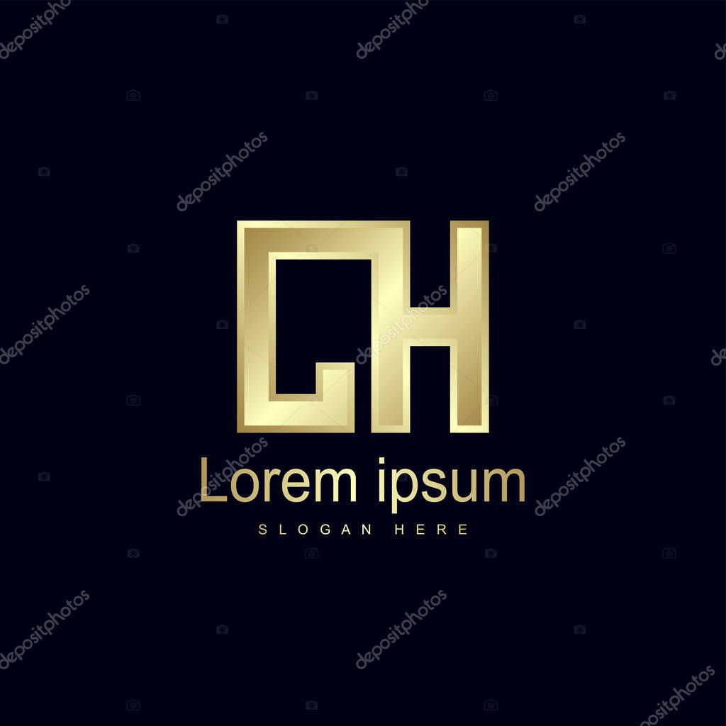 Initial Letter CH Logo Template Vector Design