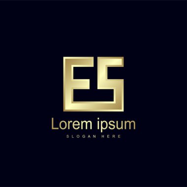 İlk harf Es Logo şablonu vektör tasarımı