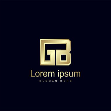 İlk harf Gb Logo şablonu vektör tasarımı