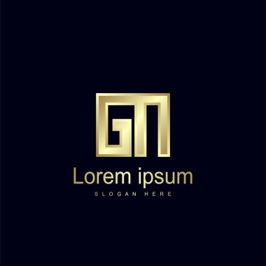 İlk harf Gn Logo şablonu vektör tasarımı
