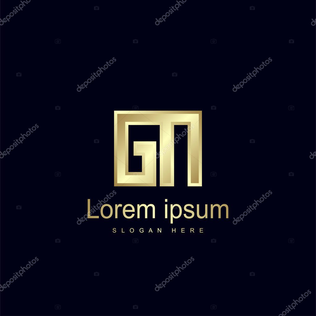 Initial Letter GN Logo Template Vector Design