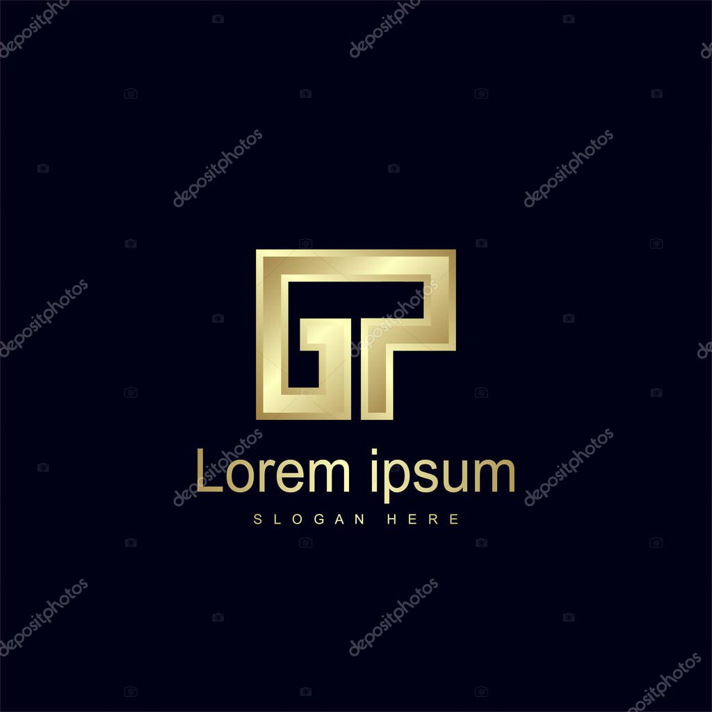 Initial Letter GP Logo Template Vector Design