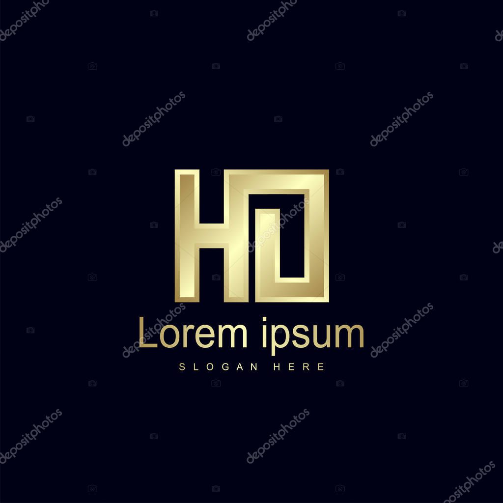 Initial Letter HO Logo Template Vector Design