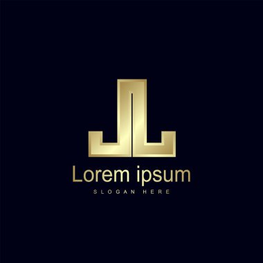 İlk harf Jj Logo şablonu vektör tasarımı