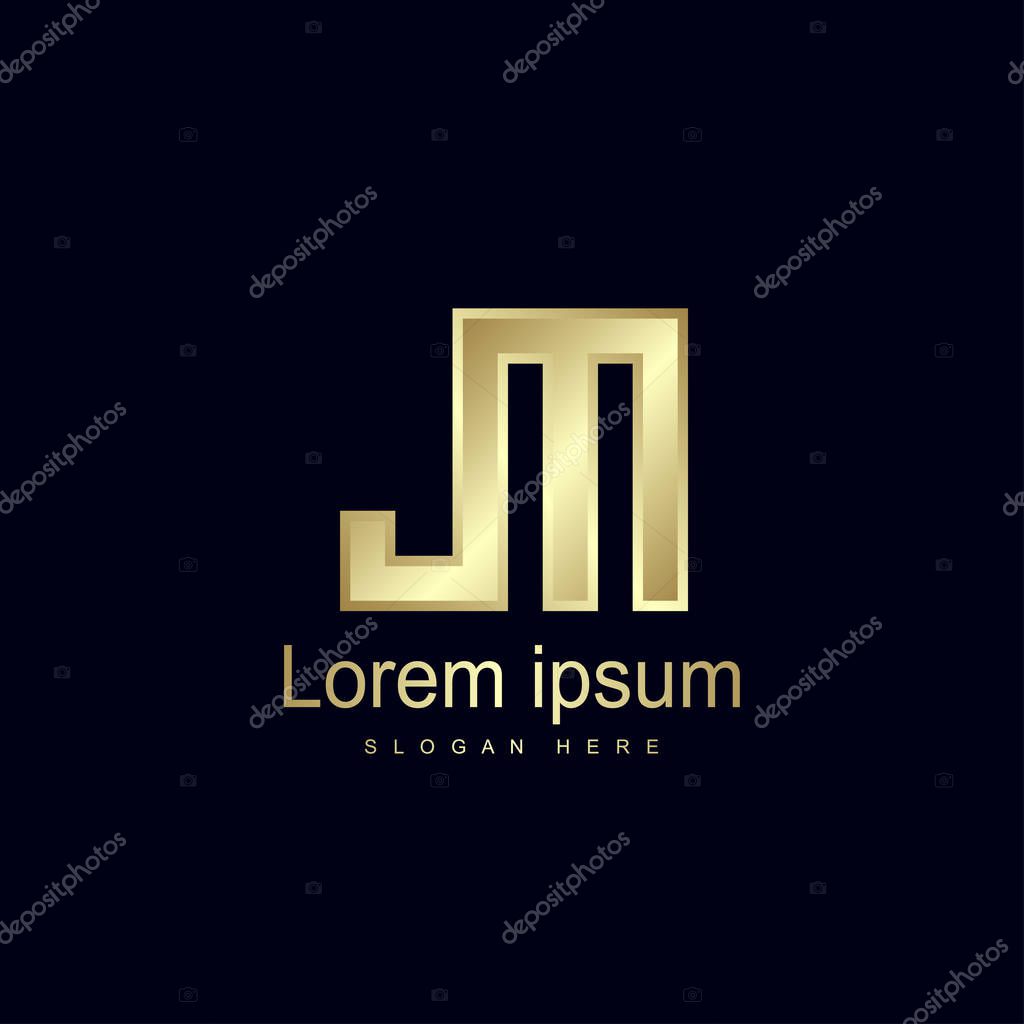 Initial Letter JM Logo Template Vector Design