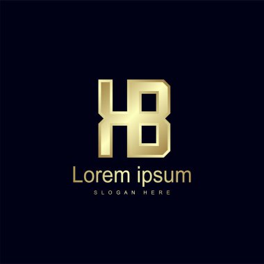 İlk harf Kb Logo şablonu vektör tasarımı