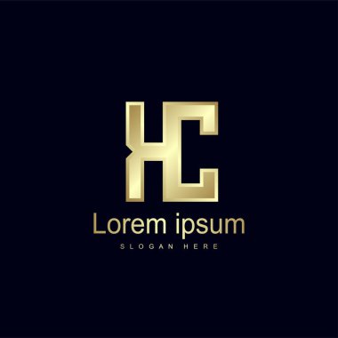 İlk harf Kc Logo şablonu vektör tasarımı