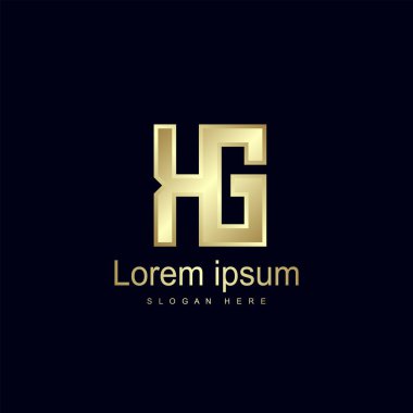 İlk harf Kg Logo şablonu vektör tasarımı