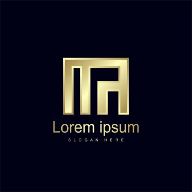 İlk harf Ma Logo şablonu vektör tasarımı