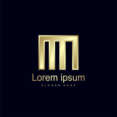 İlk harf Mn Logo şablonu vektör tasarımı