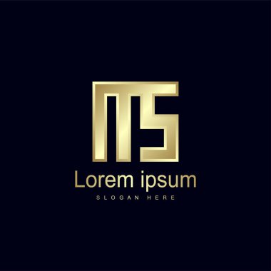 İlk harf Ms Logo şablonu vektör tasarımı
