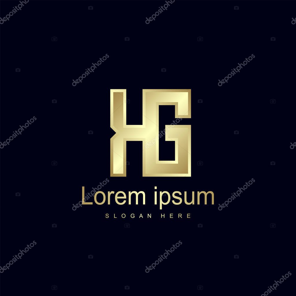 Initial Letter KG Logo Template Vector Design
