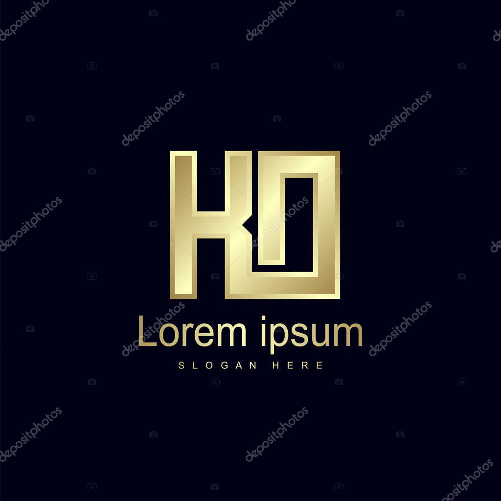 Initial Letter KO Logo Template Vector Design