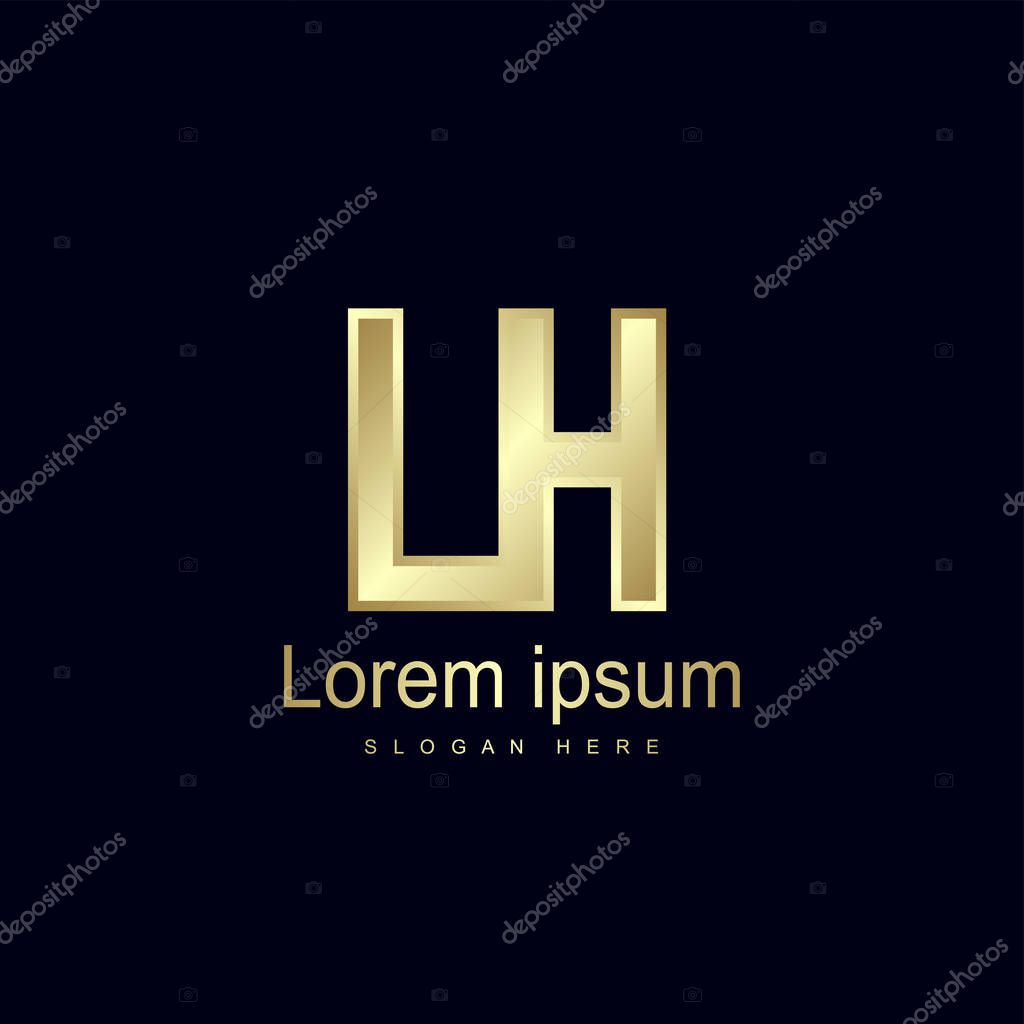 Initial Letter LH Logo Template Vector Design