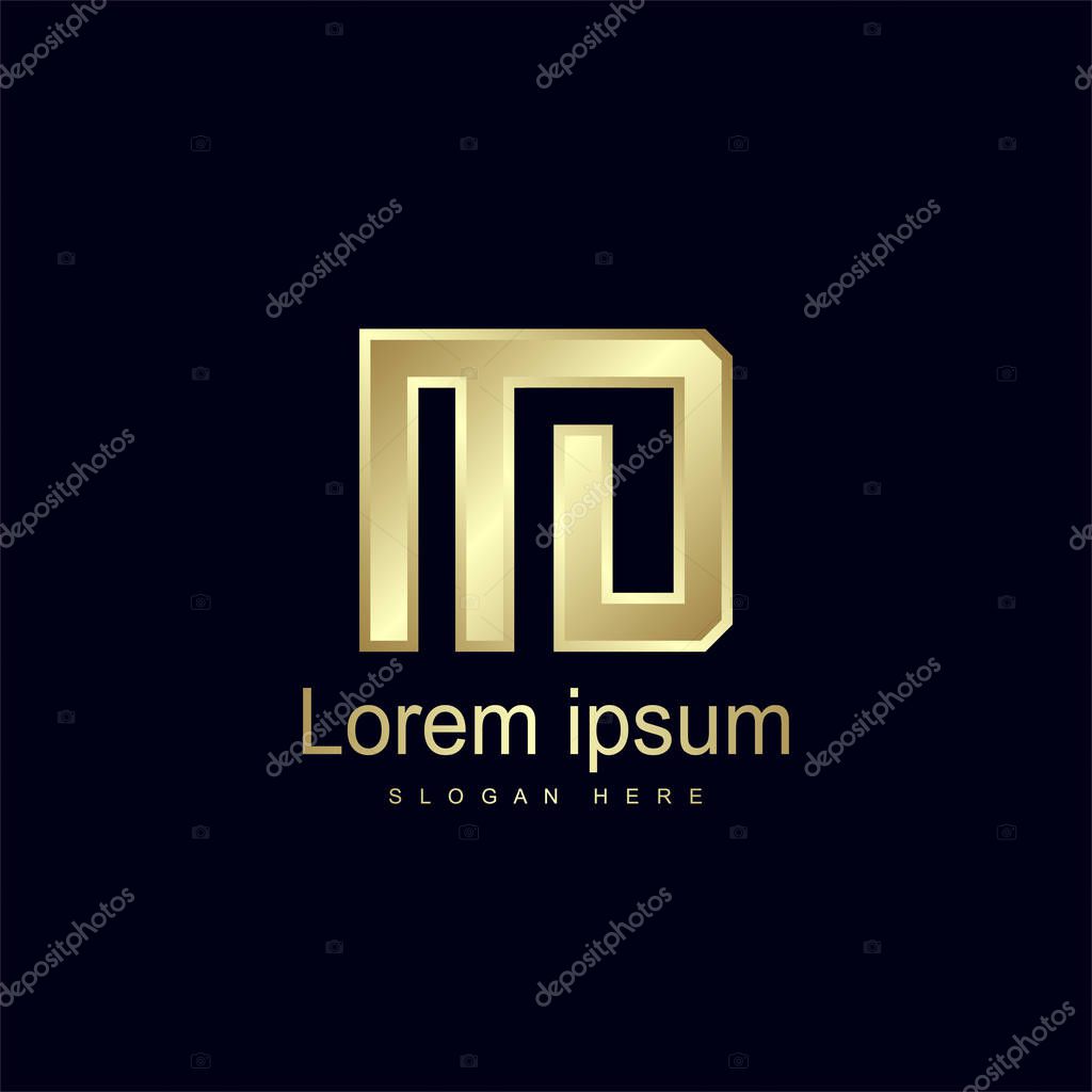 Initial Letter MD Logo Template Vector Design