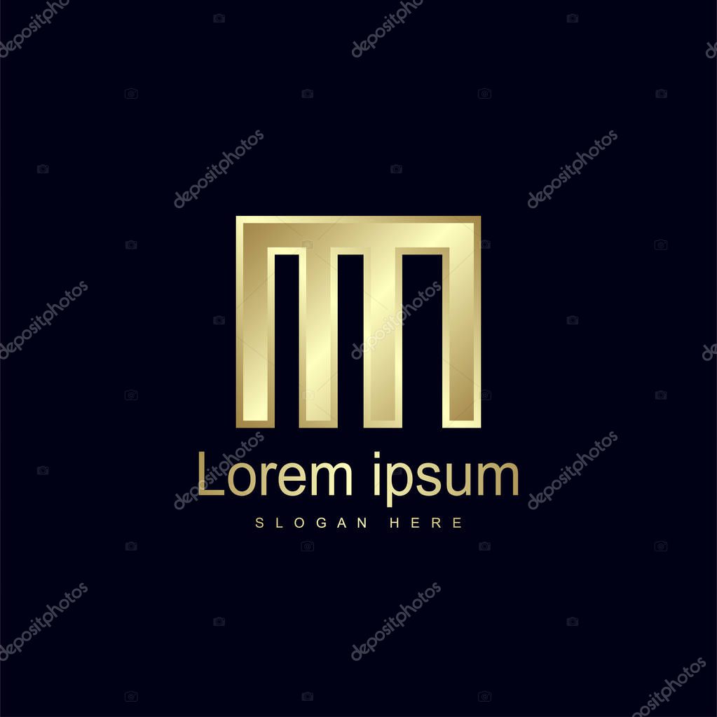 Initial Letter MN Logo Template Vector Design