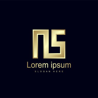 İlk harf Ns Logo şablonu vektör tasarımı