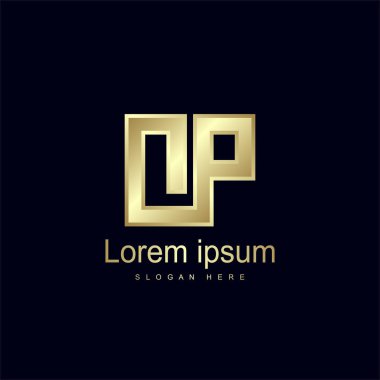İlk harf Op Logo şablonu vektör tasarımı