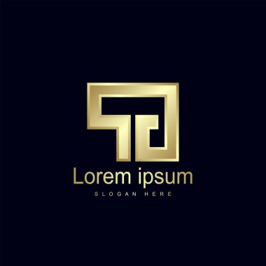 İlk harf Pg Logo şablonu vektör tasarımı