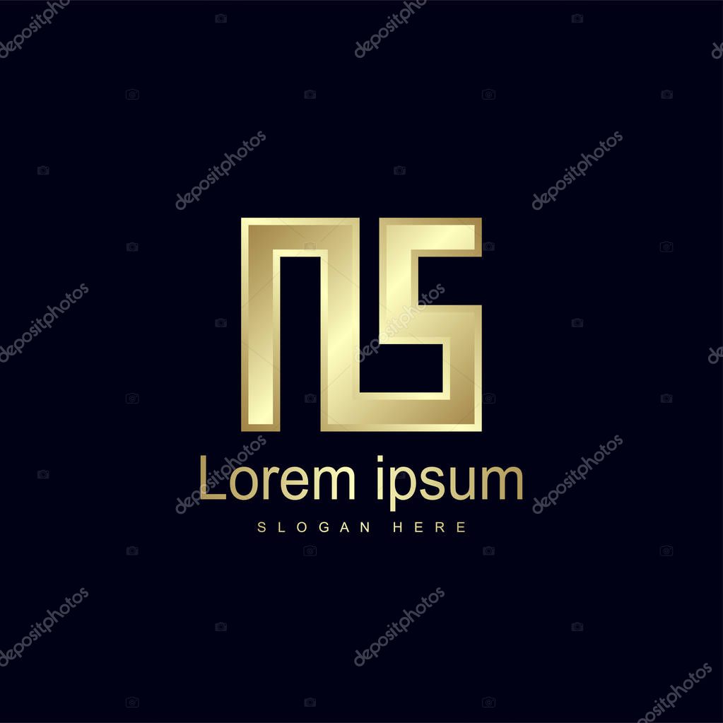 Initial Letter NS Logo Template Vector Design