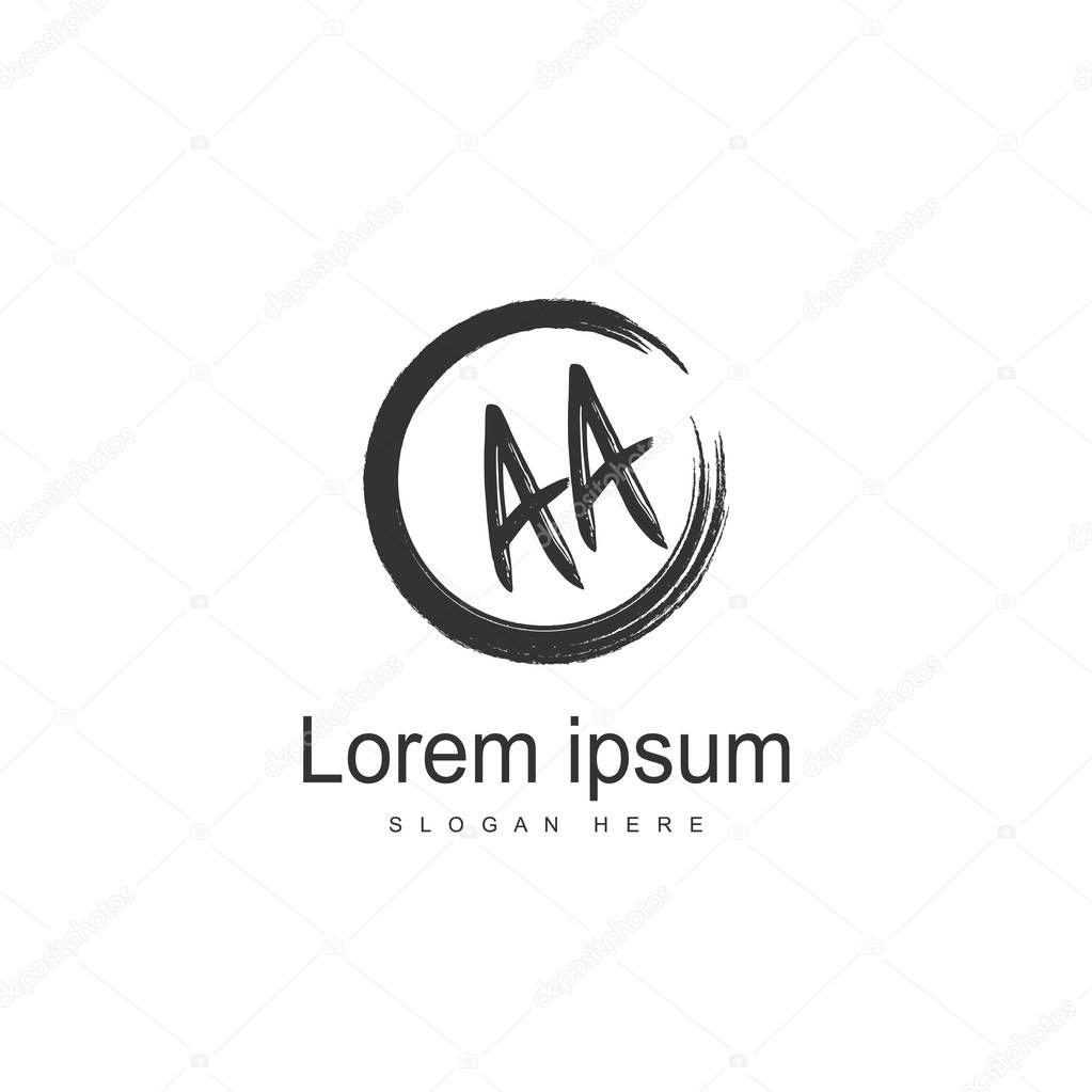 Initial Letter AA Logo Template Vector Design