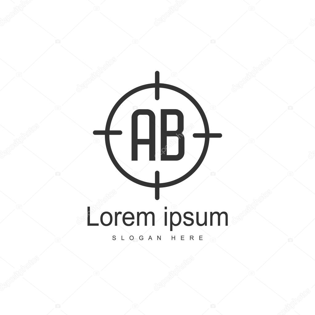 Initial Letter AB Logo Template Vector Design