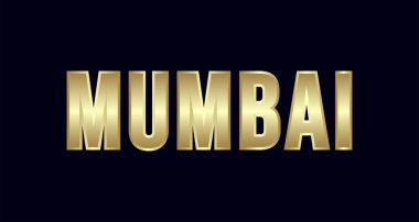 Mumbai şehri tipografi vektör tasarımı. Tişört, poster, kart ve daha fazlası için tebrikler.