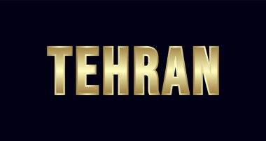 Tahran şehir Tipografi vektör tasarımı. Selamlar T-shirt, poster, kartı ve daha fazlası için