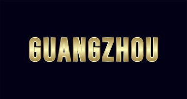 Guangzhou City Tipografi vektör tasarımı. Selamlar T-shirt, poster, kartı ve daha fazlası için